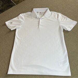 Adidas Men's White Short Sleeve Polo Shirt-small